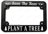 Save The Bees Humor Joke Nature Motorcycle License Plate Frame - OwnTheAvenue