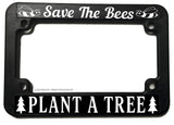 Save The Bees Humor Joke Nature Motorcycle License Plate Frame - OwnTheAvenue