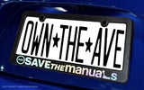 Save The Manuals Holographic Oil Slick V01 JDM License Plate Frame - OwnTheAvenue