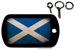 Scotland Scottish Vintage Style Grunge Rustic Keychain Necklace Tag - OwnTheAvenue
