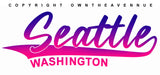 Seattle Washington Synth Wave Style Motorcycle Metal License Plate