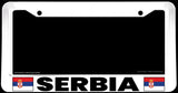 Serbia World Flag Car Truck SUV White License Plate Frame - OwnTheAvenue