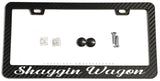 Shaggin Wagon Racing Humor Joke Carbon Fiber License Plate Frame - OwnTheAvenue