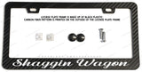 Shaggin Wagon Racing Humor Joke Carbon Fiber License Plate Frame - OwnTheAvenue