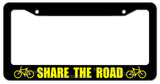 Share The Road Safety Cycling Bicycle Mountain License Plate Frame - OwnTheAvenue