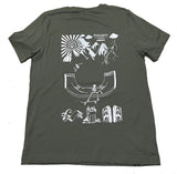 At The Skate Park Skeleton Skateboarding Adult Military Green / Olive T Shirt S - 3XL - OwnTheAvenue
