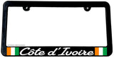 Cote d Ivoire World Country Flag V01 Slim Style License Plate Frame - OwnTheAvenue