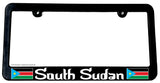 South Sudan World Country Flag Slim Black License Plate Frame - OwnTheAvenue