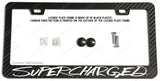 Supercharged Carbon Fiber License Plate Frame - OwnTheAvenue