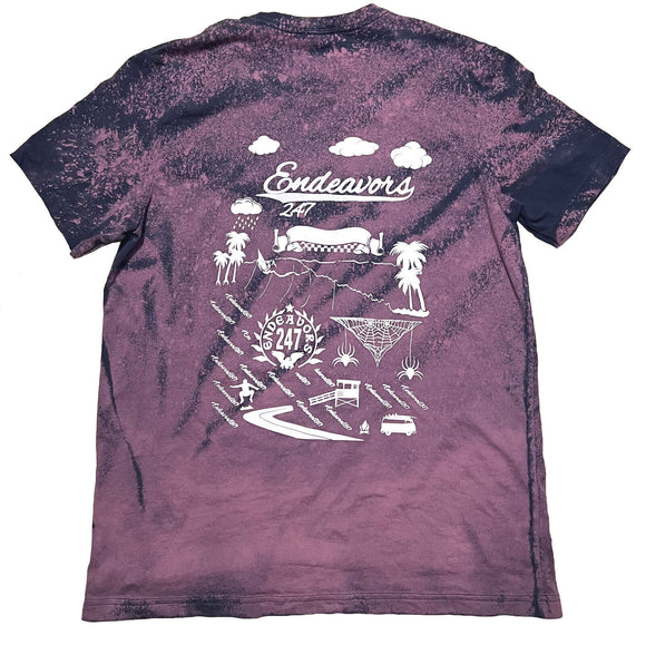 Mineral Acid Wash Blue & Purple Skateboarding Surfing Skate Surf Vol.4 Adult T Shirt S-3XL - OwnTheAvenue
