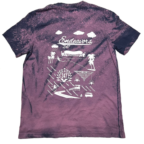 Mineral Acid Wash Blue & Purple Skateboarding Surfing Skate Surf Vol.4 Adult T Shirt S-3XL
