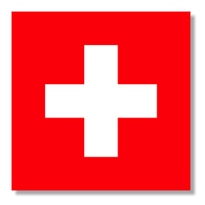 Switzerland flag country car truck window bumper sticker decal 3.5"