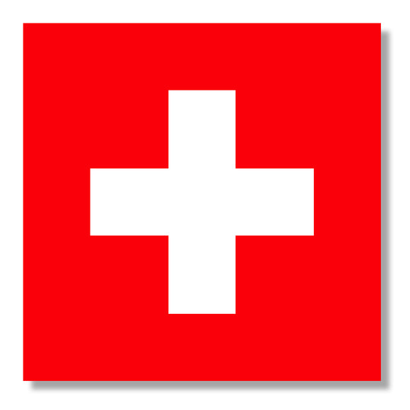 Switzerland flag country car truck window bumper sticker decal 3.5