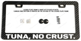Tuna No Crust JDM Racing Drifting Carbon Fiber License Plate Frame - OwnTheAvenue