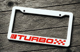 Turbo Model V01 White License Plate Frame - OwnTheAvenue