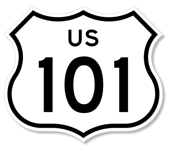 US Highway 101 Sign CA California hwy1 hwy 1 vinyl sticker decal - OwnTheAvenue