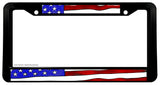 USA American Flag Wavey Art Style  Car Truck Auto License Plate Frame - OwnTheAvenue
