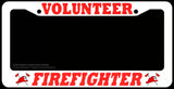 Volunteer Fire Fighter Firefighter Car Truck Auto White License Plate Frame - OwnTheAvenue