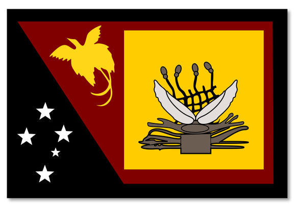 Papua New Guinea Western Province Flag Car Truck Bumper Sticker Decal 3.75