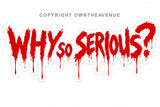 2Pcs Why So Serious Joker Humor Car Truck Laptop Vinyl Sticker Decals 5"