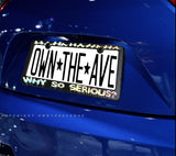 Why So Serious Joker Funny Haha Holographic Oil Slick V01 License Plate Frame