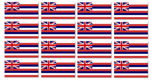 x12 Hawaii HI State Flag Car Truck Window Bumper Laptop Vinyl Sticker Decals 2"