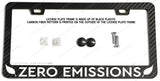 Zero Emissions Racing Style EV Carbon Fiber License Plate Frame - OwnTheAvenue