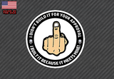 Middle Finger Approval Decal Sticker - Hot Rod Street Rod Chopper Bobber 4.5" - OwnTheAvenue