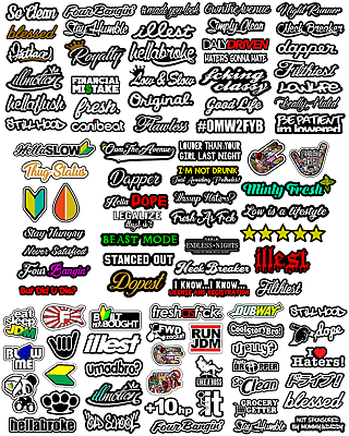 JDM 96 CAR STICKER DECAL WHOLESALE PACK LOT TUNER FUNNY DRIFT RACE (OSSCTS) - OwnTheAvenue