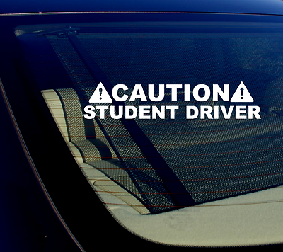 Caution Student Driver Decal Sticker 8