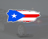 Puerto Rico Country Flag sticker decal Outline 5" - PR - OwnTheAvenue