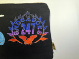 Endeavors247 Handmade Surfing N Palm Tree Tie Dye Brush Logo Purse Bag