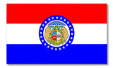 x2 - Missouri MO State Flag Car Truck Window Bumper Laptop Cooler Sticker Decal