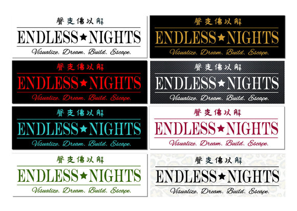 Endless Nights JDM Vinyl Sticker Decal Pack Random Lot of 3 Drifting Racing 7