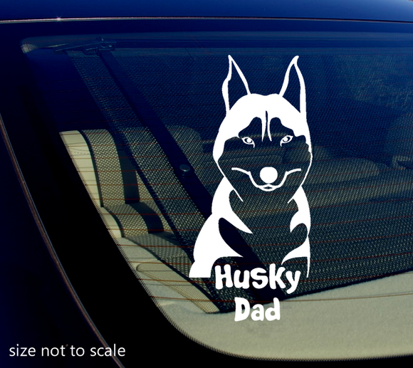 Husky Dad Sticker Decal Heart Dog Animal Car Siberian Husky 5