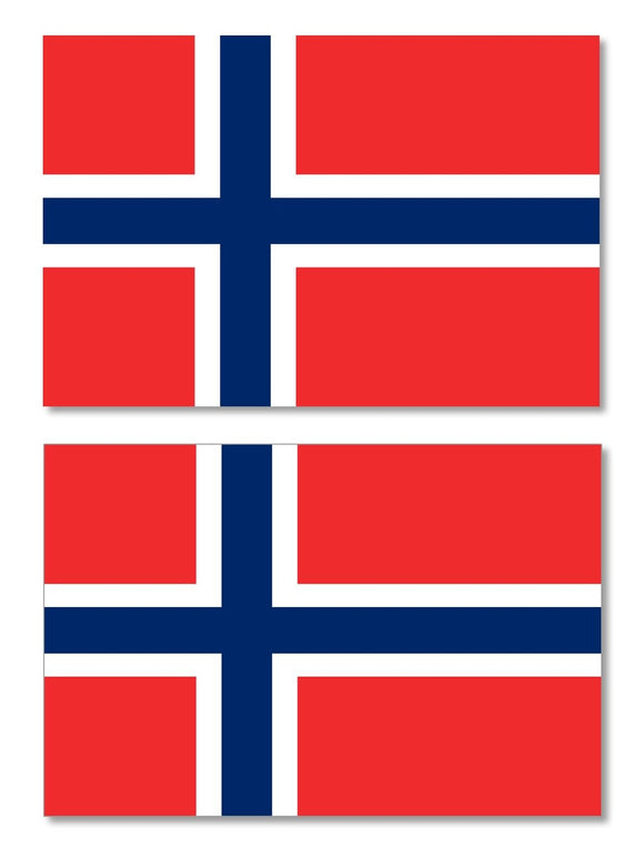 x2 Norway Norwegian Country Flag Car Truck Window Bumper Vinyl Sticker Decal 4