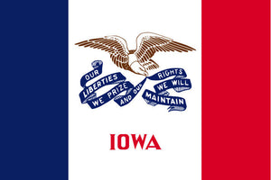 Iowa IA Flag Vinyl Sticker - OwnTheAvenue
