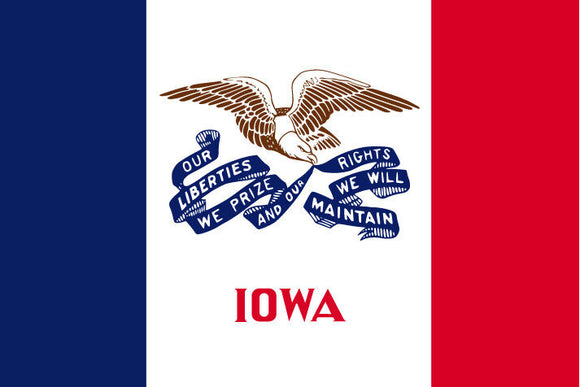 Iowa IA Flag Vinyl Sticker - OwnTheAvenue