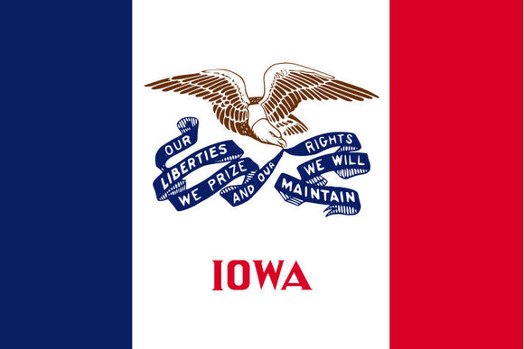 Iowa IA Flag Vinyl Sticker