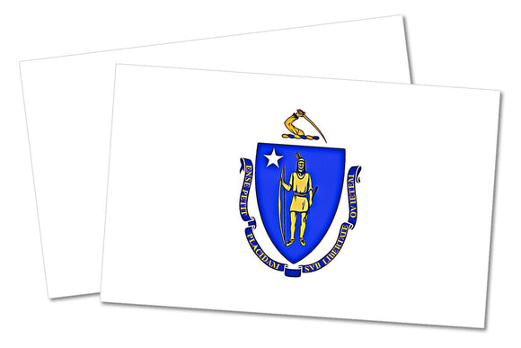 x2 Massachusetts MA Flag Car Truck Window Bumper Laptop Cooler Decal Sticker 4