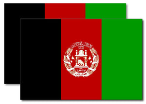 x2 Afghanistan Country Flag Car Truck Window Bumper Laptop Cooler Sticker Decal - OwnTheAvenue