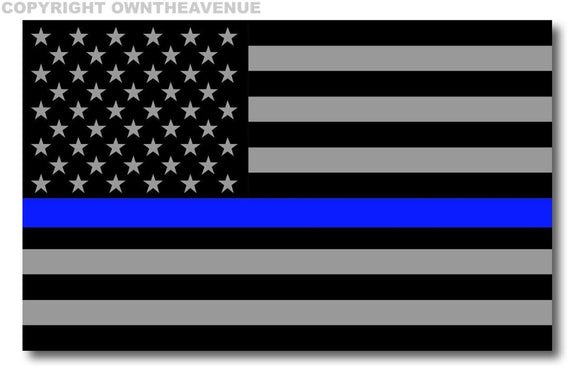 Subdued Subdue US American Flag Blue Line Car Truck Vinyl Sticker Decal 4