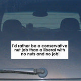 Government Political Conservative Liberal  Vinyl Bumper Sticker 7.5" #CNSERVT - OwnTheAvenue