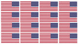 x12 Reversed American Flag 2" Helmet USA Vinyl Sticker Decal - OwnTheAvenue