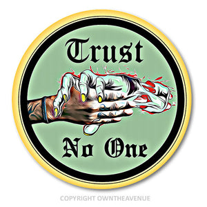 Trust No One Grunge Tattoo Art Hot Rod Bopper Chopper Rad Rod Motorcycle Sticker - OwnTheAvenue