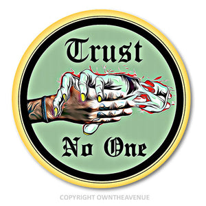 Trust No One Grunge Tattoo Art Hot Rod Bopper Chopper Rad Rod Motorcycle Sticker