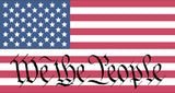 We The People American Flag USA Truck Laptop Car Window Bumper Sticker Model3P5