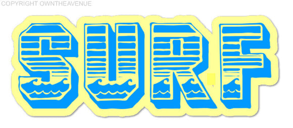 Surf Surfing Vintage Old School Classic Style Car Truck Vinyl Decal Sticker 5