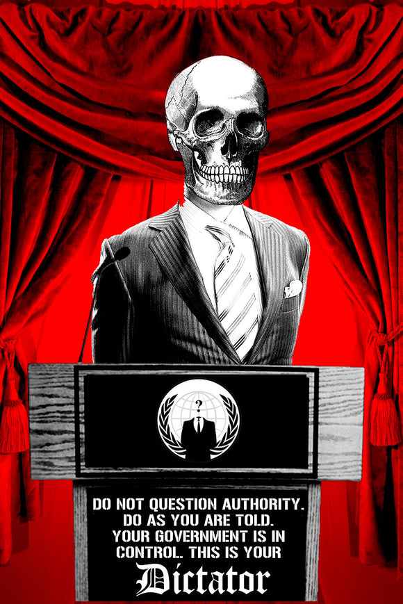Illuminati Government New World Order Anonymous Occupy Decal Sticker (Podium) - OwnTheAvenue