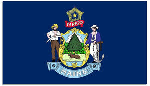 Maine State Flag ME Car Truck Window Bumper Laptop Cooler Vinyl Sticker Decal 4"